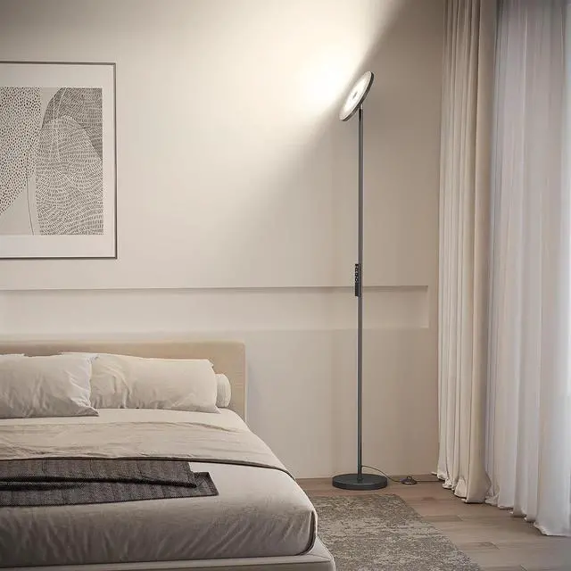 Alt view image 7 of 7 - Smart RGB Floor Lamps for Living Room, 32W Bright LED Floor Lamp with APP and Remote Control, Tall Standing Lamp with Stepless Dimmable, Modern Torchiere Corner Lamp for Bedroom, Gaming Room