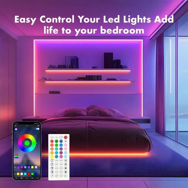 Alt view image 3 of 6 - Neon Rope Lights JIAMEI 20FT RGB LED Strip Lights App Control IR Remote Music Syncing Outdoor IP67 Waterproof Flexible Neon Strip Lights Cuttable for Bedroom Gaming Party Outdoors Decor