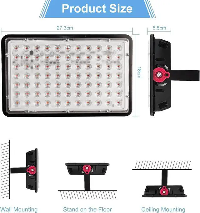 Alt view image 4 of 7 - 2 Pack 200W RGB Flood Light, RGB Color Changing Floodlight, Smart RGB Floodlight with Remote Control, for Club, Wedding, Poster, Stage Lighting, Birthday Party, KTV, Christmas, Halloween