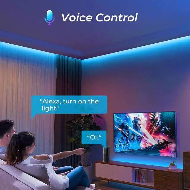 Alt view image 5 of 7 - 24V RGB COB Led Light Strip 32.8ft 5760 LEDs 10mm Width Smart Led Strip Light Color Changing Music Sync Flexible Tape Light for Bedroom Decor TV Backlight Christmas Party