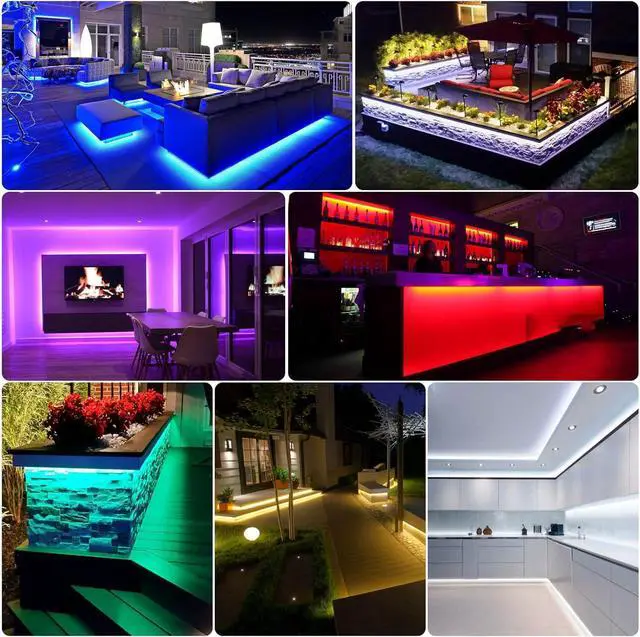 Alt view image 6 of 7 - 24V RGB COB Led Light Strip 32.8ft 5760 LEDs 10mm Width Smart Led Strip Light Color Changing Music Sync Flexible Tape Light for Bedroom Decor TV Backlight Christmas Party
