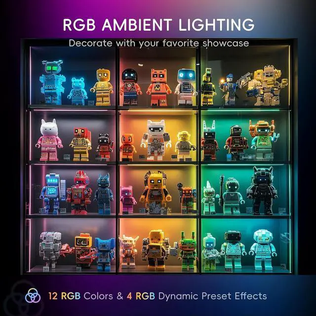 Alt view image 2 of 7 - Under Cabinet Lighting, 3 Pack 60 LED Rechargeable Motion Sensor Light Indoor with Charging Station, Dimmable LED RGB Light Bar, Magnetic Under Counter Lights for Kitchen, Night Safe Light