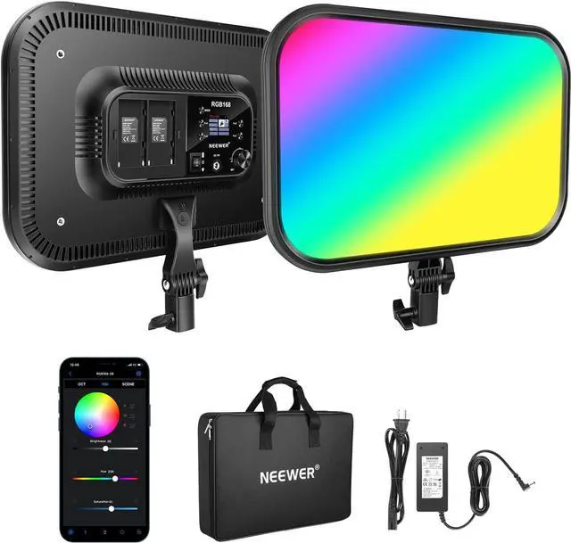 Main image of RGB LED Video Light Panel with APP Control, 360°Full Color, 1 Pack 60W Dimmable 2500K~8500K RGB LED Panel CRI/TLCI 97+ with 17 Special Scenes Effect for Game YouTube Zoom Photography