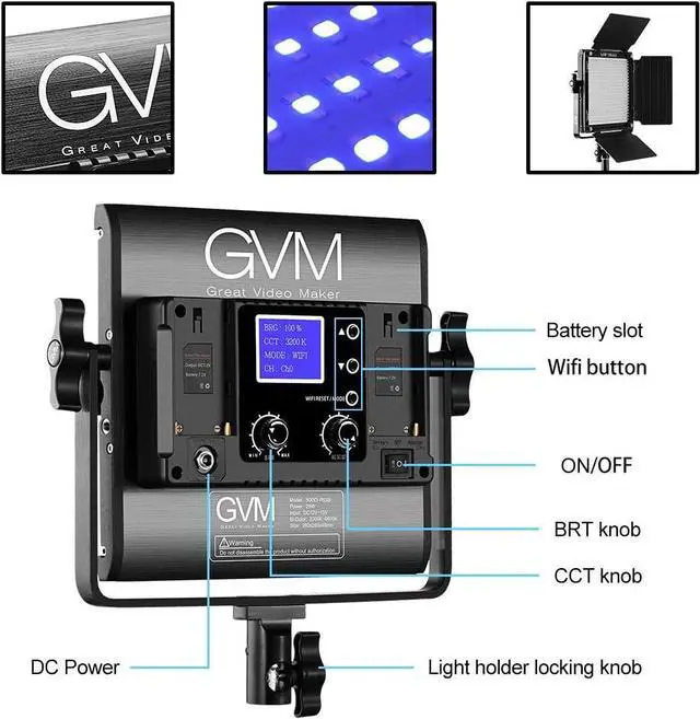 Alt view image 5 of 7 - RGB LED Video Lighting Kit, 800D Studio Video Lights with Panel, APP Control for YouTube Photography Lighting, , 3200K-5600K, 8 Kinds of The Scene Lights, 3 Packs
