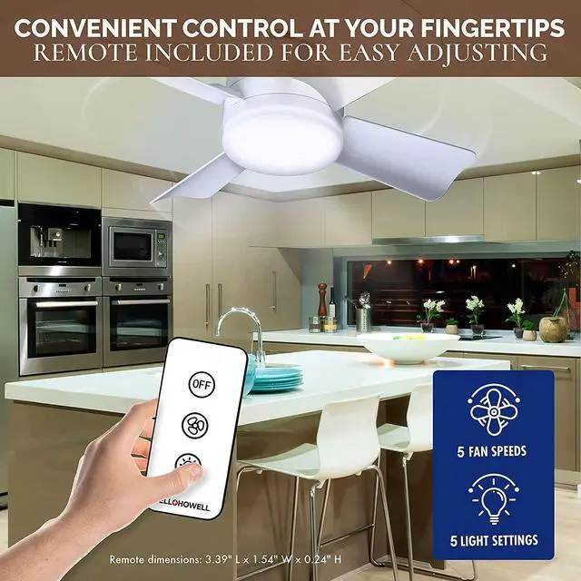 Alt view image 6 of 6 - Socket Fan Light 5-Speed Deluxe LED  Ceiling Fans with Lights and Remote Control  for Bedroom, Kitchen, Living Room,1000 Lumens / 5000 Kelvins As Seen On TV