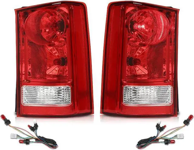 Main image of Tail Lights Set w/Bulb and Wiring Harness Compatible with Honda Pilot 2009-2015 Rear Brake Lamps Replaces 33500SZAA02, HO2801174 Driver and Passenger Side