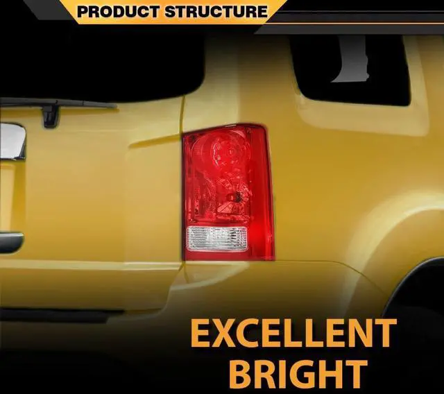 Alt view image 3 of 7 - Tail Lights Set w/Bulb and Wiring Harness Compatible with Honda Pilot 2009-2015 Rear Brake Lamps Replaces 33500SZAA02, HO2801174 Driver and Passenger Side