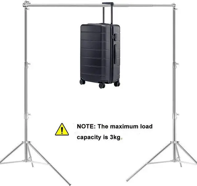 Alt view image 6 of 7 - Photo Video Studio Backdrop Stand, 9.19ft Stainless Steel Backdrop Support System Background Stand with Carry Bag for Portrait & Studio Photography