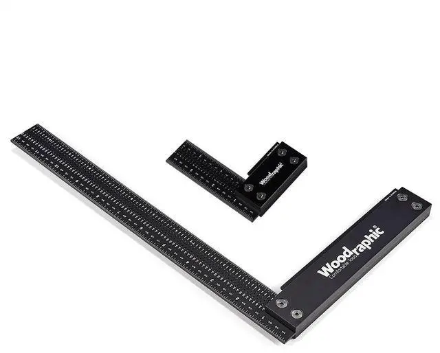 Main image of Square Tool Set for Measuring and Marking - Aluminum Steel Framing Square, T Square Ruler for Professional Carpentry and Woodworking (4 inch + 12 inch)