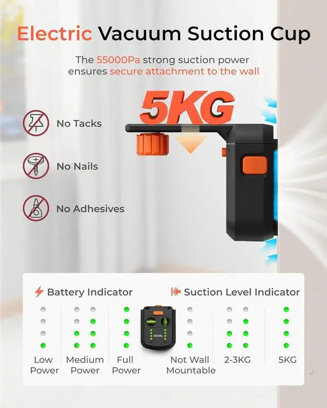 Alt view image 3 of 7 - 3 in 1 Laser Level Tool with Line Laser, Drill Dust Collector & Laser Level Stand with Laser Level Suction Cup Wall Mount, 131ft Wall Laser Level for Picture Hanging, Painting, Renovations