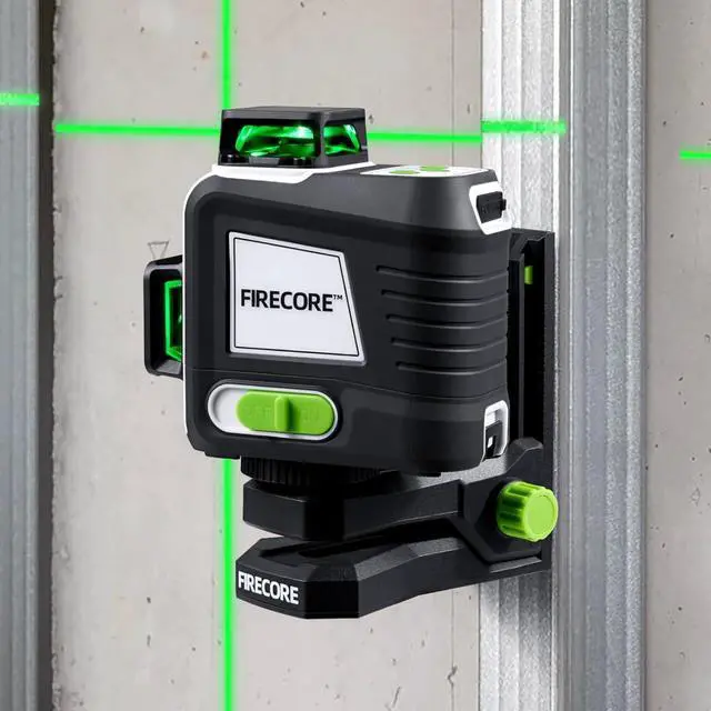 Alt view image 3 of 7 - Laser Level 360 Self Leveling, 3 x 360° High Brightness Green Cross Line Laser Leveler Tool for Picture Hanging Wall Tile Construction, 2 Rechargeable Batteries and Magnetic Bracket Included