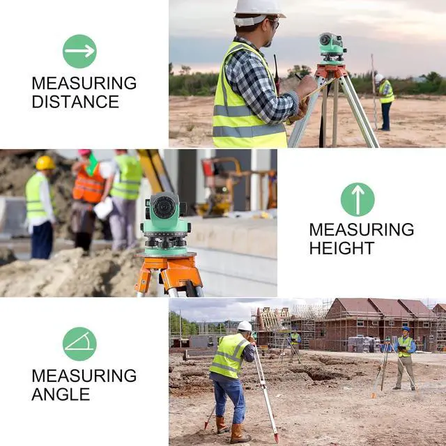 Alt view image 3 of 7 - 36X Transit Level,Automatic Optical Survey Level,High Precision Auto Level,Self-Leveling Tool for Builders,Waterproof/Height/Distance/Angle Measurement - KL-36X