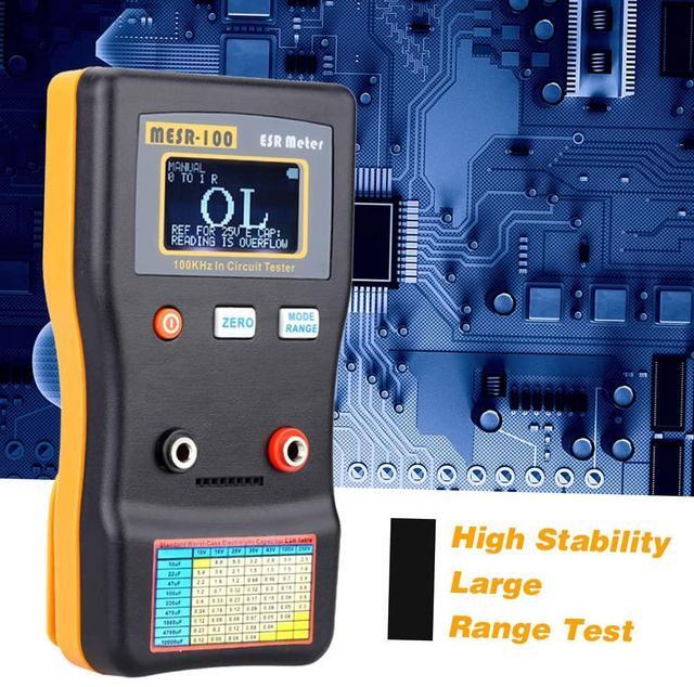 Alt view image 5 of 7 - MESR-100 Capacitor Tester V2, Geevorks Professional Capacitor Tester, Ohm Meter 0.001-100.0R with SMD Test Clip, Auto-Ranging Capacitor for Measuring Capacitance Resistance Circuit