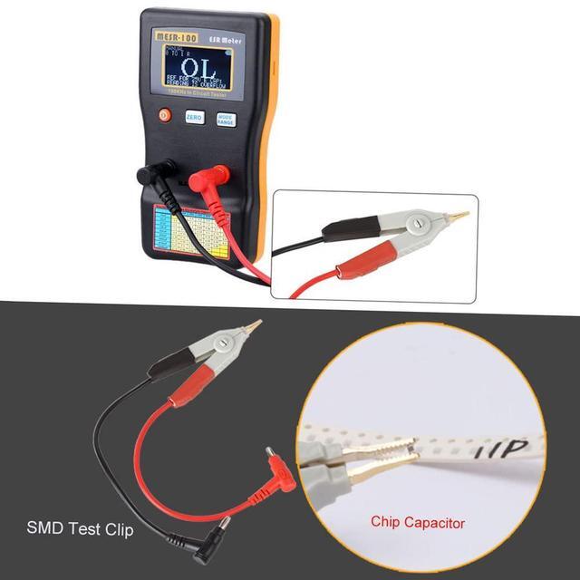 Alt view image 6 of 7 - MESR-100 Capacitor Tester V2, Geevorks Professional Capacitor Tester, Ohm Meter 0.001-100.0R with SMD Test Clip, Auto-Ranging Capacitor for Measuring Capacitance Resistance Circuit