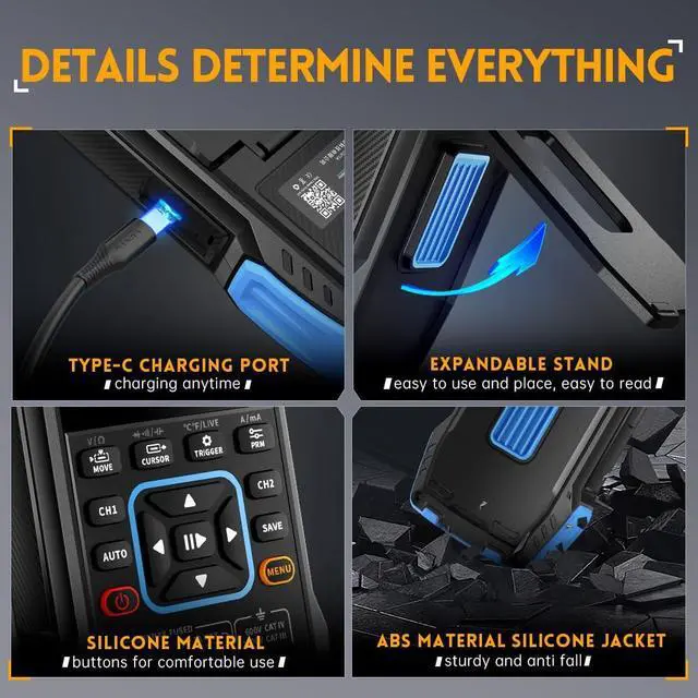 Alt view image 7 of 7 - 2C23T Digital Oscilloscope Multimeter DDS Generator 3 in 1, 2 Channels, 10MHz Bandwidth, 50MSa/s Sampling Rate, 10000 Counts, Voltage, Current, Capacitor, Resistor, Diode Test