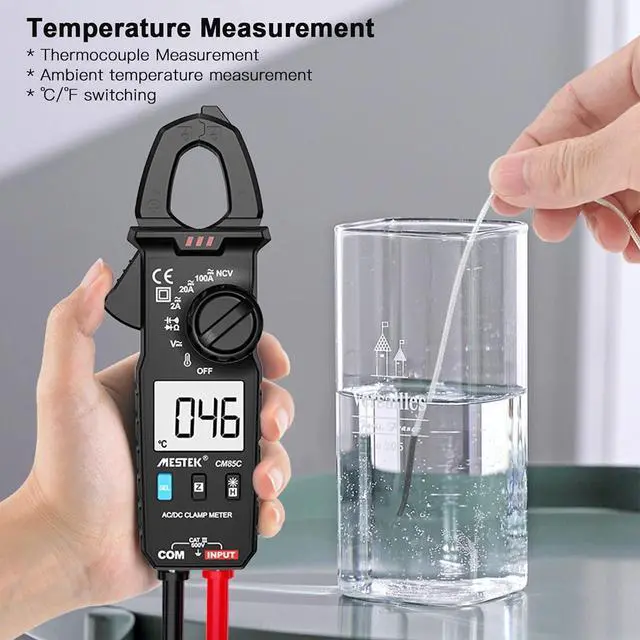 Alt view image 6 of 7 - Digital Clamp Meter Multimeter Voltage Tester NCV Auto-ranging True RMS 100A 600V Volt Amp Ohm Meter, Measures AC/DC Current & Voltage Temperature Capacitance Resistance Diodes Continuity
