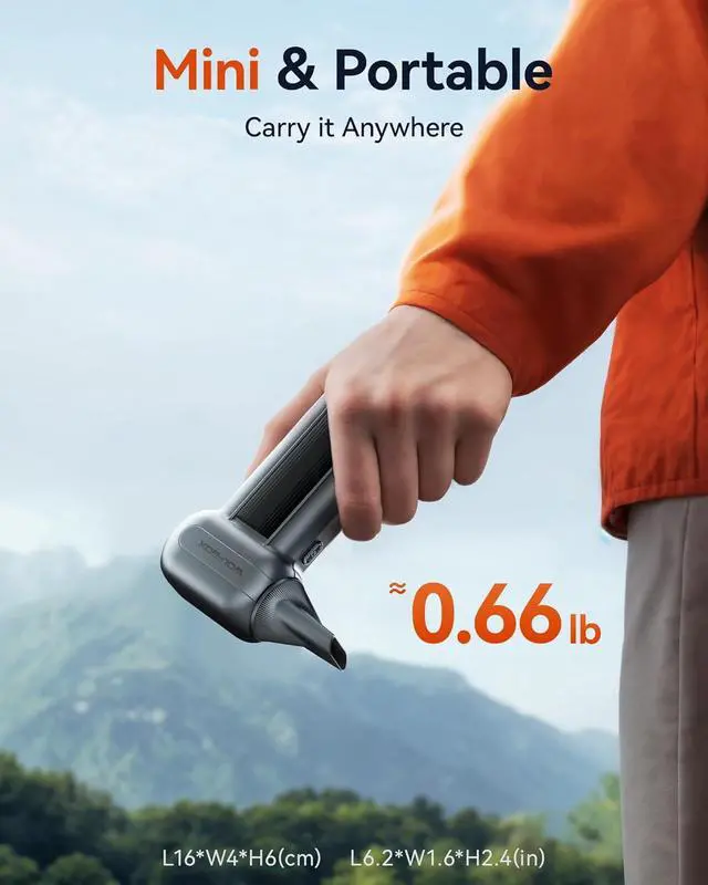 Alt view image 6 of 7 - MF100 Electric Air Duster-150000RPM Super Power Cordless Air Duster, Rechargeable Brushless Motor Durable Blower, 3-Gear Adjustable Dust Blower for Computer, Keyboard, Outdoor, House and Car