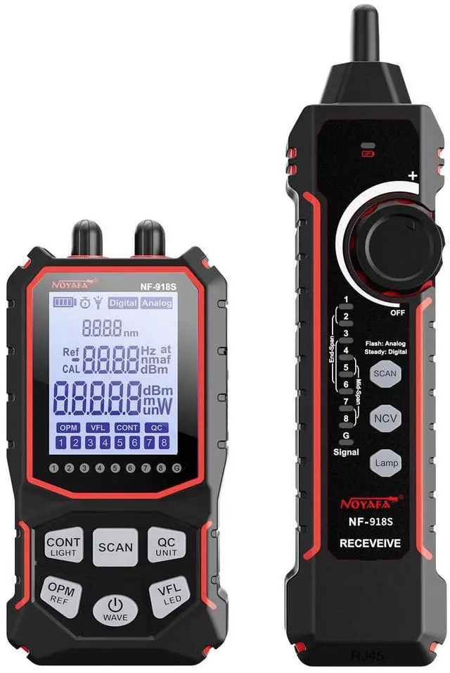 Main image of NF-918S Network Cable Tester with 6 wavelength Optical Power Meter, Cable Toner Ethernet Cable Tester RJ45 Network Tester with 10mw Visual Fault Locator, PoE Tester Network Tools