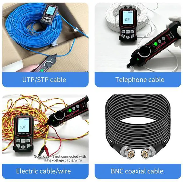Alt view image 7 of 7 - NF-918S Network Cable Tester with 6 wavelength Optical Power Meter, Cable Toner Ethernet Cable Tester RJ45 Network Tester with 10mw Visual Fault Locator, PoE Tester Network Tools