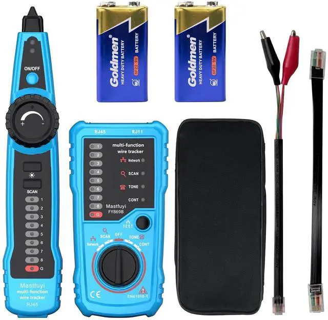 Main image of Network Cable Tester, Digital Signal Line Finder with Probe Tone, Ethernet LAN Network Cat5 Cat6 Cable Maintenance Collation, RJ11 RJ45 Cable Tr, Telephone Line Test