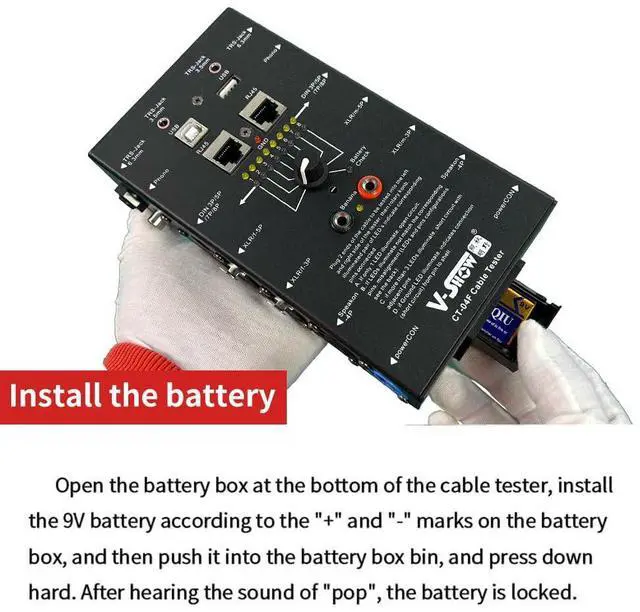 Alt view image 3 of 7 - Cable Tester - Line Finder Cables Checker 8-Way Switch Wire Tracker -Support Cables, USB, RJ45, XLR,