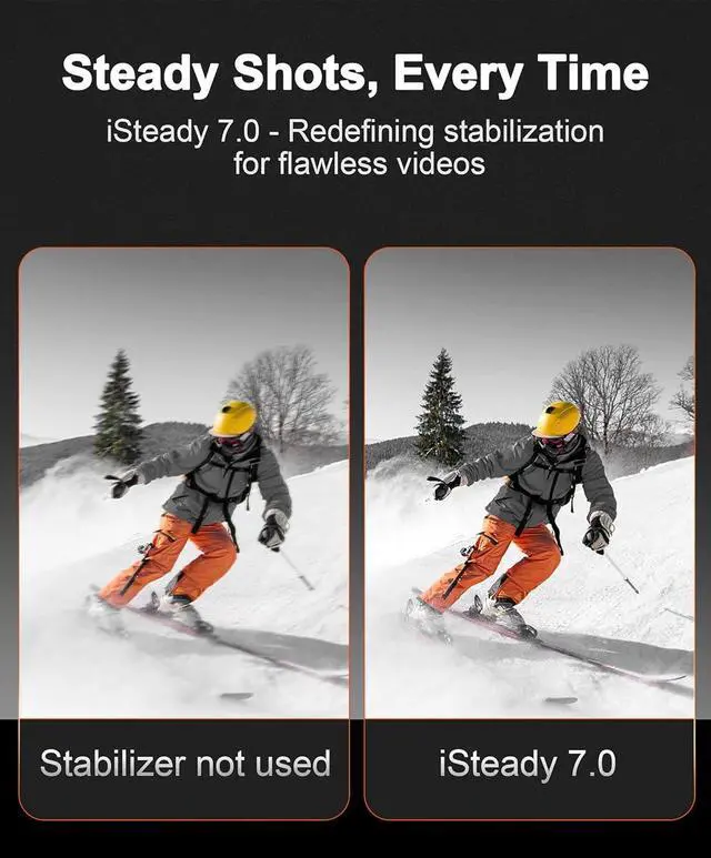 Alt view image 5 of 7 - iSteady M6 Kit Gimbal Stabilizer for Smartphone, 3-Axis Phone Gimbal with AI Tracking, Magnetic Fill Light, 18H Long Lasting Battery Stabilizer for iPhone & Android, Ideal for Video Recording