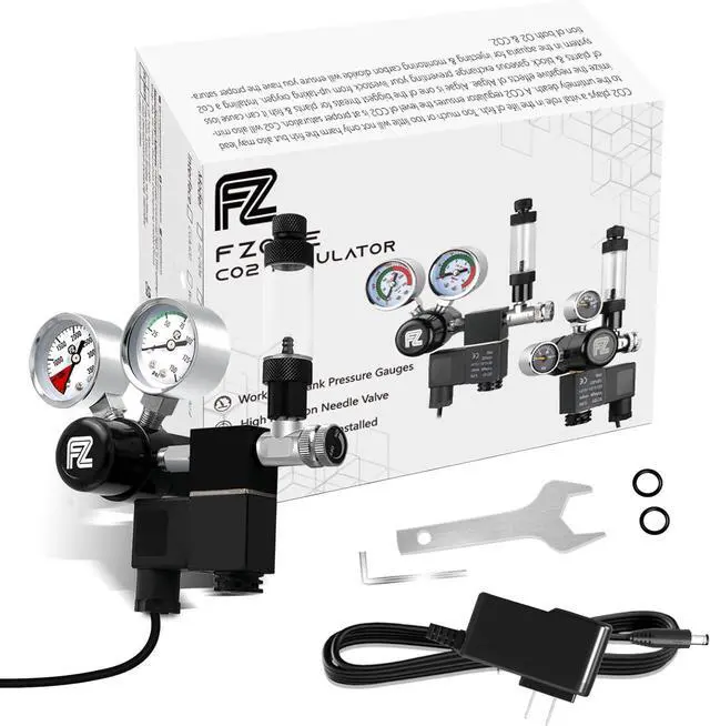 Alt view image 5 of 6 - Aquarium Co2 Regulator DC Solenoid with Bubble Counter and Check Valve Plant Grow DIY CO2 System CGA320 Side Open Cylinder