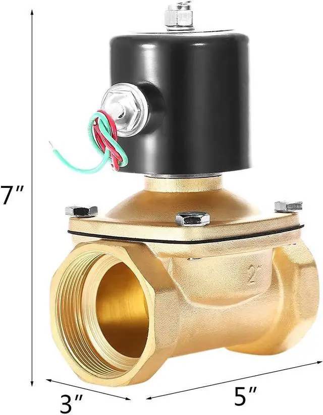 Alt view image 2 of 7 - Brass Electric Solenoid Valve 2" AC110V (NPT, Normally Closed)