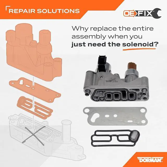 Alt view image 2 of 7 - 918-056 Variable Valve Timing Solenoid Compatible with Select Acura / Honda Models (OE FIX)