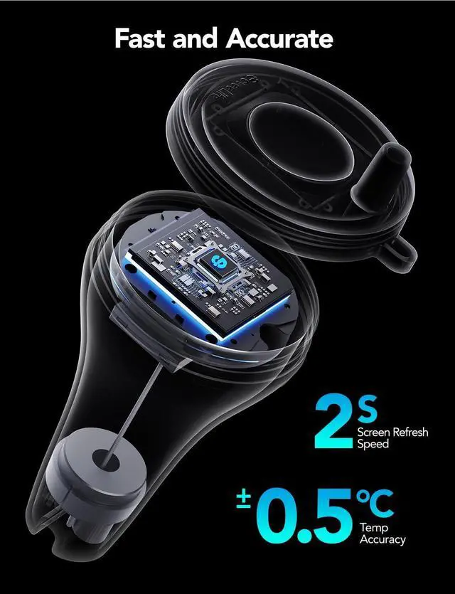 Alt view image 5 of 7 - Smart Pool Thermometer with Smart Gateway, Digital Swimming Pool Thermometer Temperature Monitor with IPX7 Waterproof, Remote App Notification Alert for Ice Bath Tub, Fishbowl, Pond,Hot Tub