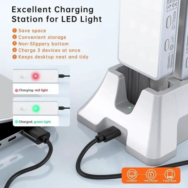 Alt view image 3 of 6 - LED Closet Light with Charging Station, 6 Pcs 3 Color Temperatures 30LEDs Dimmer Rechargeable Motion Sensor Under Cabinet Lighting with Remote Control, Wireless Stick-on Night Light for Kitchen