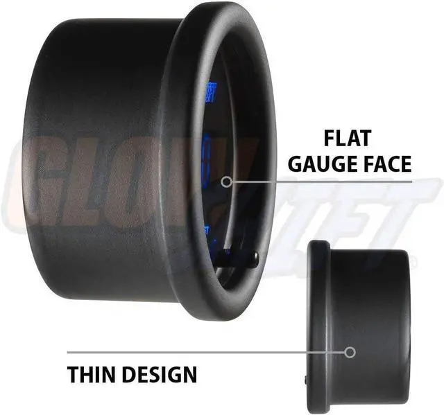 Alt view image 5 of 6 - 10 Color Digital 300F Water Coolant Temperature Gauge Kit - Includes 1/8-27 NPT Electronic Sensor & Wi - Multi-Color LED Display - Tinted Lens - for Car & Truck - 2-1/16" (52mm)