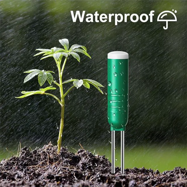 Alt view image 2 of 7 - Soil Moisture Meter for Plants, 4-in-1 Soil Tester for Moisture/Temperature/Sunlight/Time, Digital Sensor, Water Meter for Outdoor &Indoor Plants, Ideal for Garden, Farm, Lawn- Battery Included
