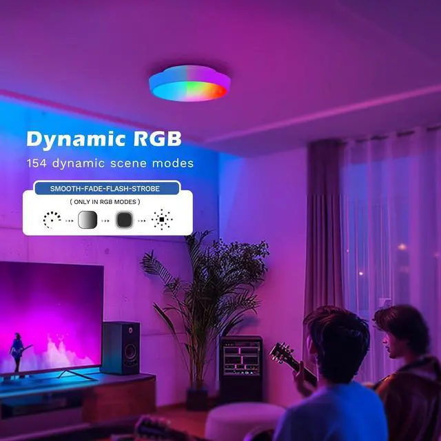 Alt view image 3 of 7 - Motion Sensor Ceiling Light, 2Pack Rechargeable Battery Powered Ceiling Light with 15 Color Temperatures, Motion Activated Closet Light with Magnetic Base for Shower Stairs Hallway Porch Garage