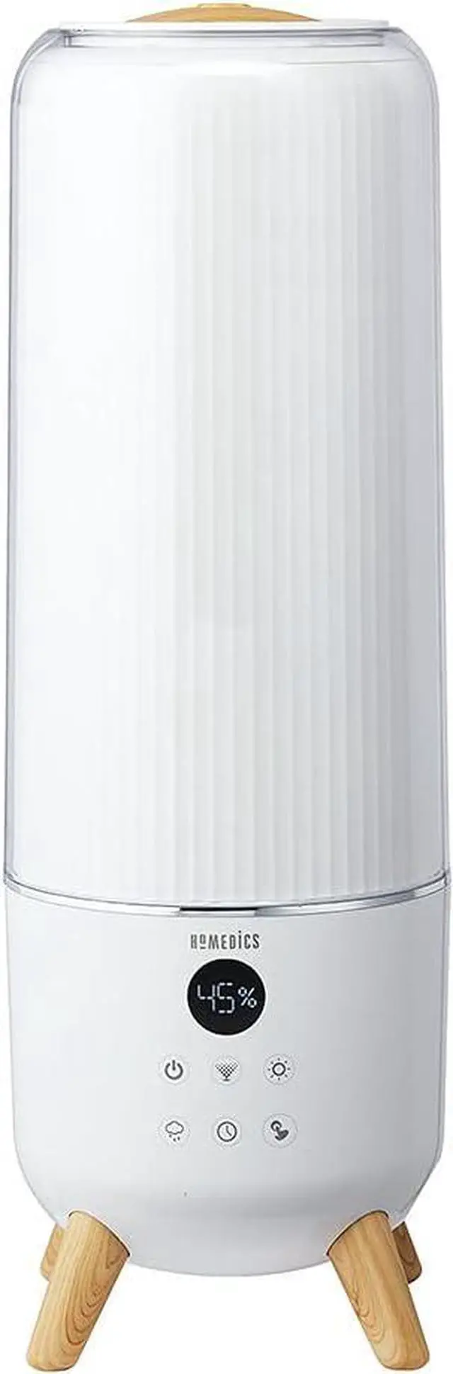 Main image of Ultrasonic Humidifier - Large Deluxe Air Humidifiers for Bedroom, Plants, Office - Top-Fill 1.47-Gallon Tank, Cool Mist, Essential Oil Pads and Built-In Timer, 3 Speed Settings, White