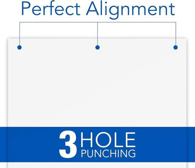 Alt view image 3 of 7 - Electric Hole Puncher 3 Hole, 28 Sheet Capacity Three Hole Punch 3 Ring, Jam Resistant, Touch Screen, Platinum (74535)