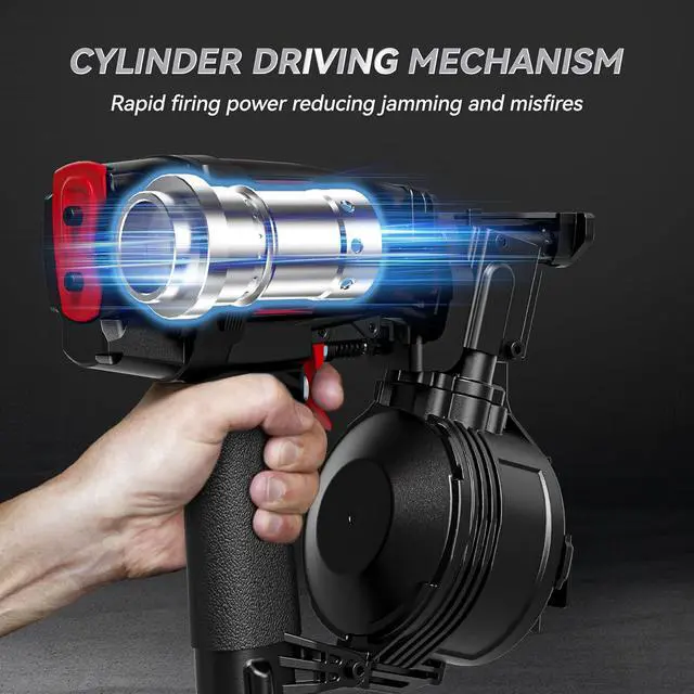 Alt view image 3 of 6 - CN45N Professional Roofing Nailer, 15 Degree Roofing Nail Gun, Pistolas de Roofing, Heavy-Duty Pneumatic Power Nailers in Roofing tools, Pneumatic Roofing Nailer for Asphalt Roofing Shingles