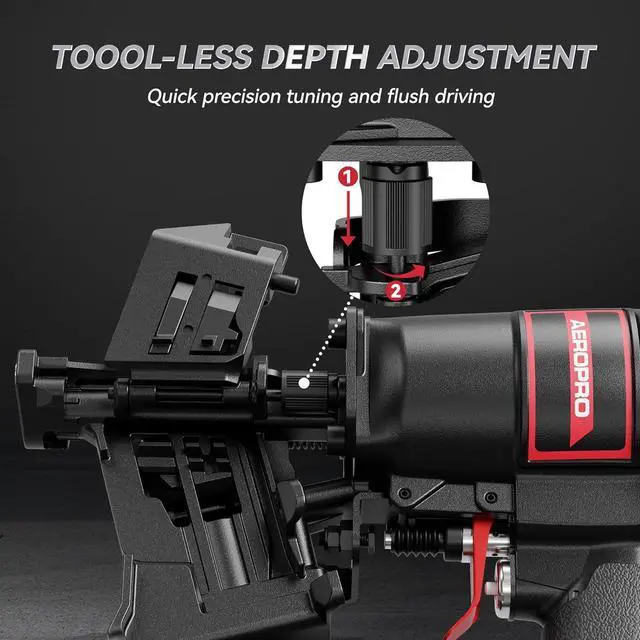 Alt view image 5 of 6 - CN45N Professional Roofing Nailer, 15 Degree Roofing Nail Gun, Pistolas de Roofing, Heavy-Duty Pneumatic Power Nailers in Roofing tools, Pneumatic Roofing Nailer for Asphalt Roofing Shingles
