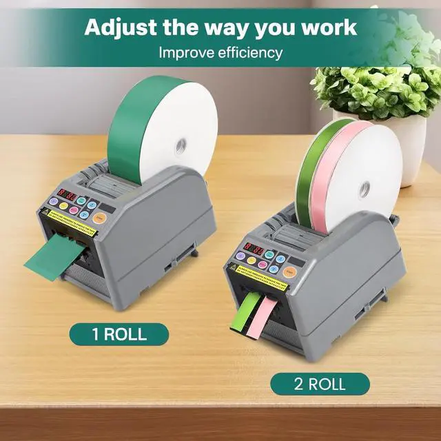 Alt view image 2 of 7 - Cutting Machine, Advanced Automatic Electric Tape Dispenser, 999mm Max Cut Length, Manual & Auto Modes, for Business, Schools, Restaurants, Factories, Warehouses & Home Use