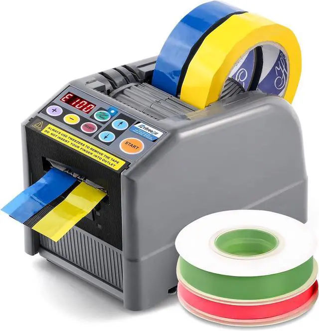 Main image of Automatic Tape Dispenser, Electric Ribbon Cutting Machine, Upgraded Silicone Wheel for 6-60mm Width Tape/Ribbon, Max. Cutting Length 999mm, 110V, Unsuitable for Elastic Ribbons