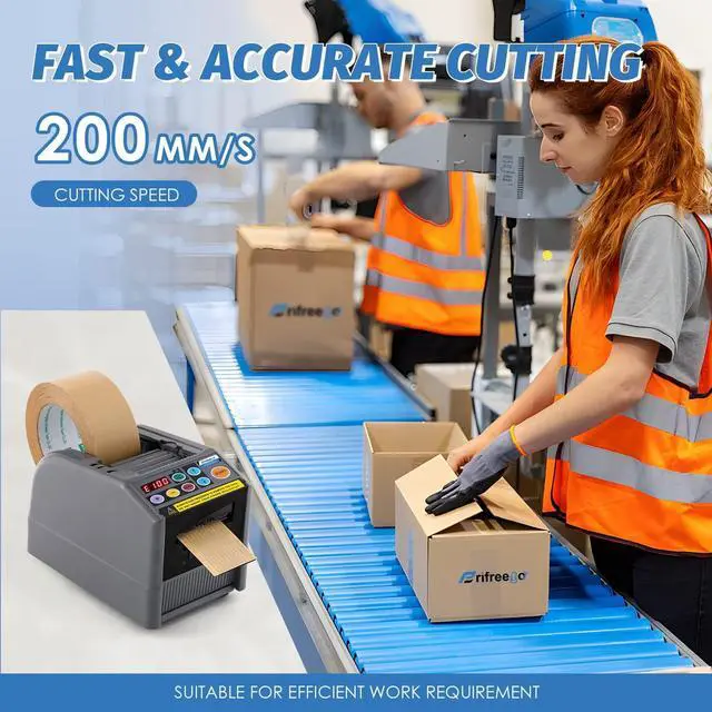 Alt view image 6 of 7 - Automatic Tape Dispenser, Electric Ribbon Cutting Machine, Upgraded Silicone Wheel for 6-60mm Width Tape/Ribbon, Max. Cutting Length 999mm, 110V, Unsuitable for Elastic Ribbons