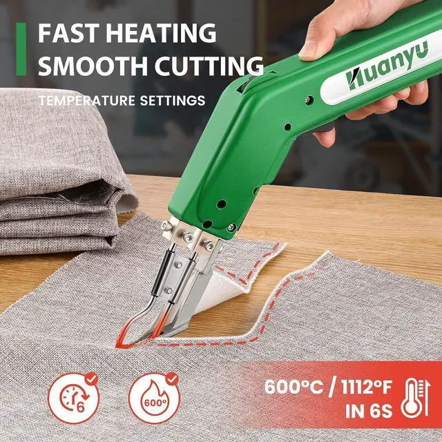 Alt view image 2 of 7 - Electric Hot Knife Rope Cutter Fabric Cutting Tool Kit 4 Blades Pro Fabric Cutting 600° C Heat Cutter 100W Heat Sealer for Sponge Cloth Board Webbing Continuous Working