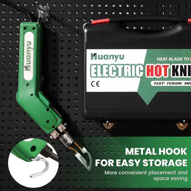 Alt view image 5 of 7 - Electric Hot Knife Rope Cutter Fabric Cutting Tool Kit 4 Blades Pro Fabric Cutting 600° C Heat Cutter 100W Heat Sealer for Sponge Cloth Board Webbing Continuous Working