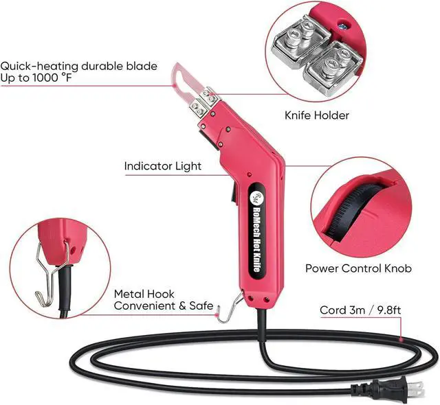 Alt view image 2 of 6 - Foam Cutter Pro Electric Hot Knife, 100W Styrofoam Cutting Tool Kit- with Heavy-duty Case Blades & Accessories RM-008 (100W)