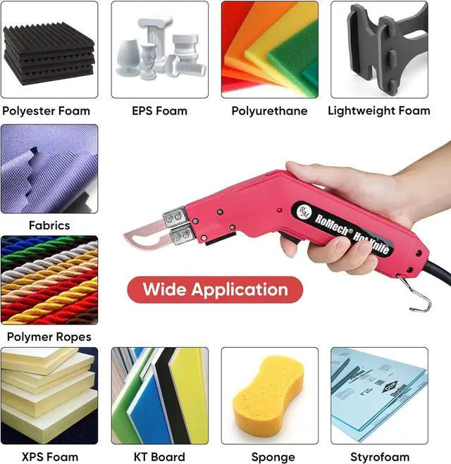 Alt view image 4 of 6 - Foam Cutter Pro Electric Hot Knife, 100W Styrofoam Cutting Tool Kit- with Heavy-duty Case Blades & Accessories RM-008 (100W)