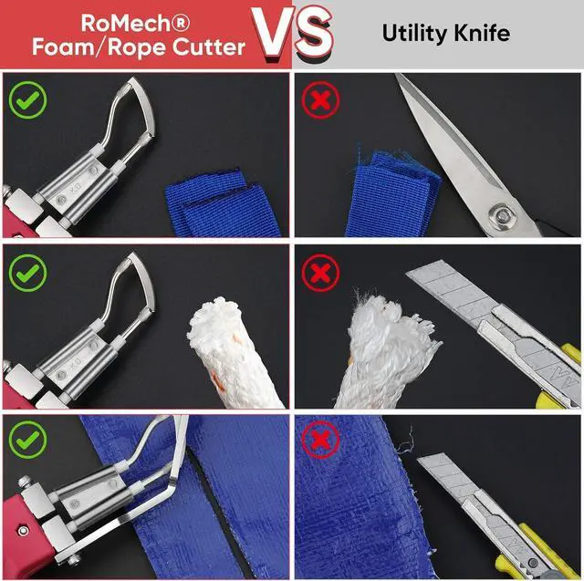 Alt view image 5 of 7 - 60W Fabric Cutter Rope Cutter, Pro Electric Hot Knife Heat Sealer with Adjustable Power, Cutting Tool Kit with Blades & Accessories (60W, RM-017)
