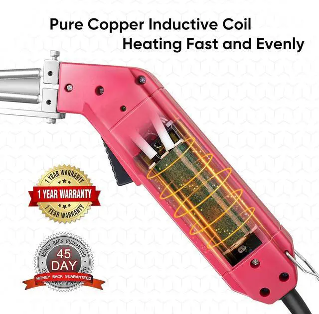 Alt view image 7 of 7 - 60W Fabric Cutter Rope Cutter, Pro Electric Hot Knife Heat Sealer with Adjustable Power, Cutting Tool Kit with Blades & Accessories (60W, RM-017)