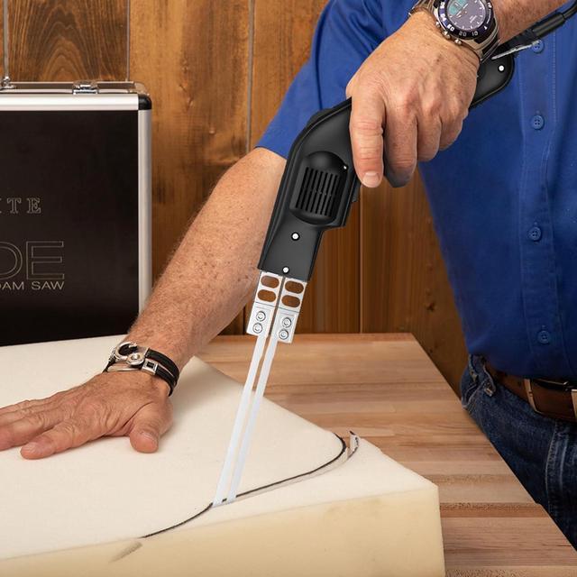Alt view image 5 of 6 - Hot Knife Foam Cutter, 110V / 240W Professional Electric Styrofoam Cutting Tools for Cutting Nylon Rope, Fabric, Medium & Low Density Foam with Portable Case