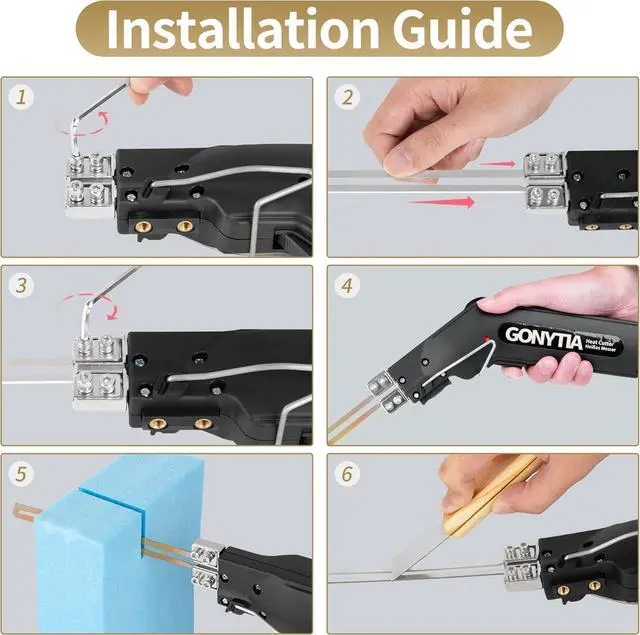 Alt view image 6 of 7 - Hot Knife Foam Cutter, Innovative Design Pro Styrofoam Cutting Tool Kit with Foldable Safety Stand, Electric 190W Hot Knife with 4 Blades for PP, EPS, XPS, EVA, EPE, PU, KT Board, Sponge