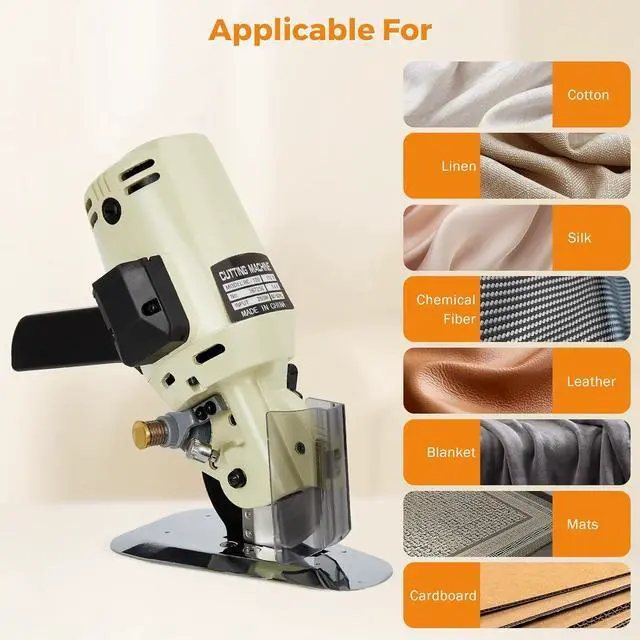 Alt view image 4 of 7 - Fabric Cutter Electric Cloth Cutting Machine Roller with Extra 4 Inch Rotary Blade Hand Held Fabric Slitting Machine For Multi-Layer Clothing, Textiles, Paper, Blanket, Hat, etc